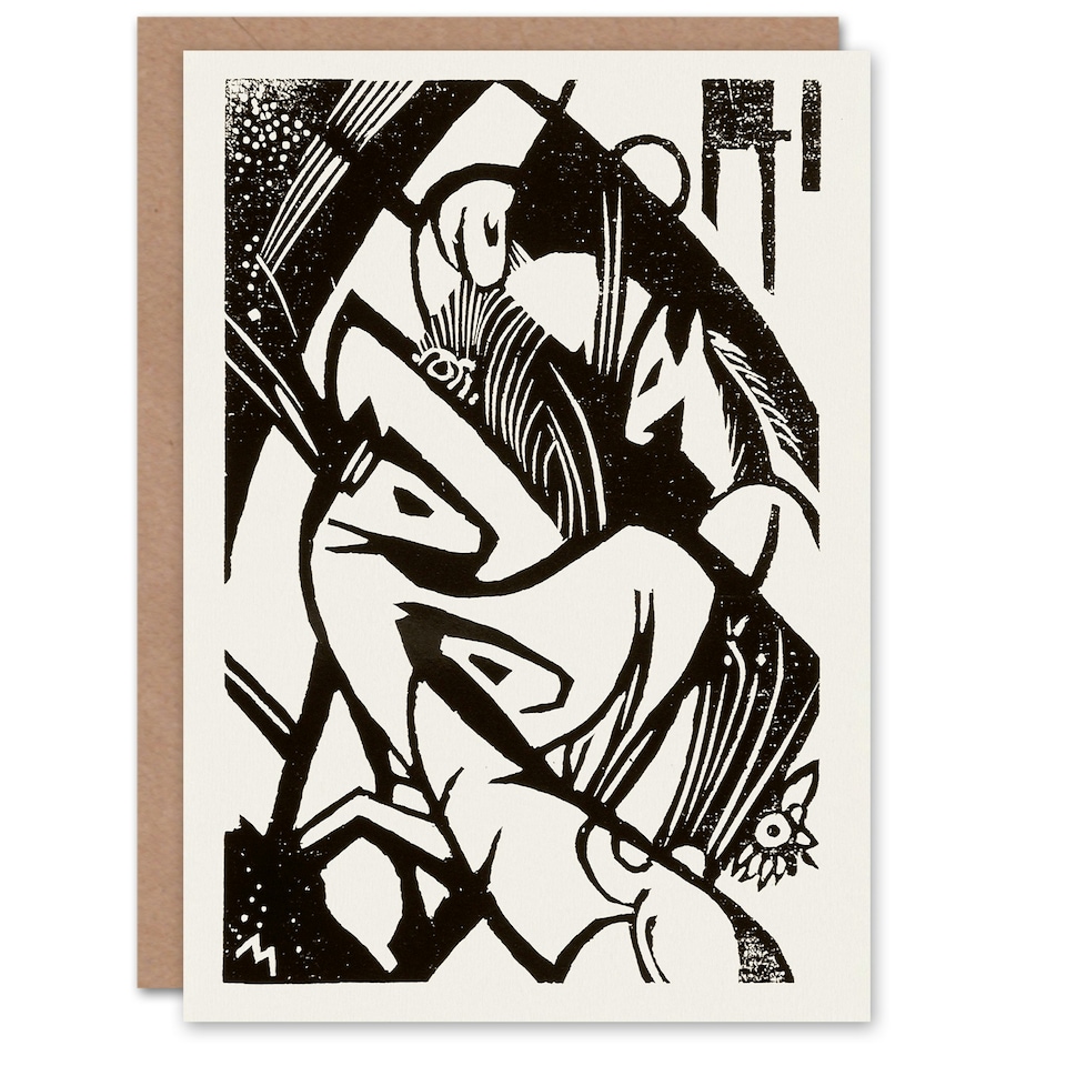image 1 of Franz Marc Art Card Horses 1912 Abstract Painting