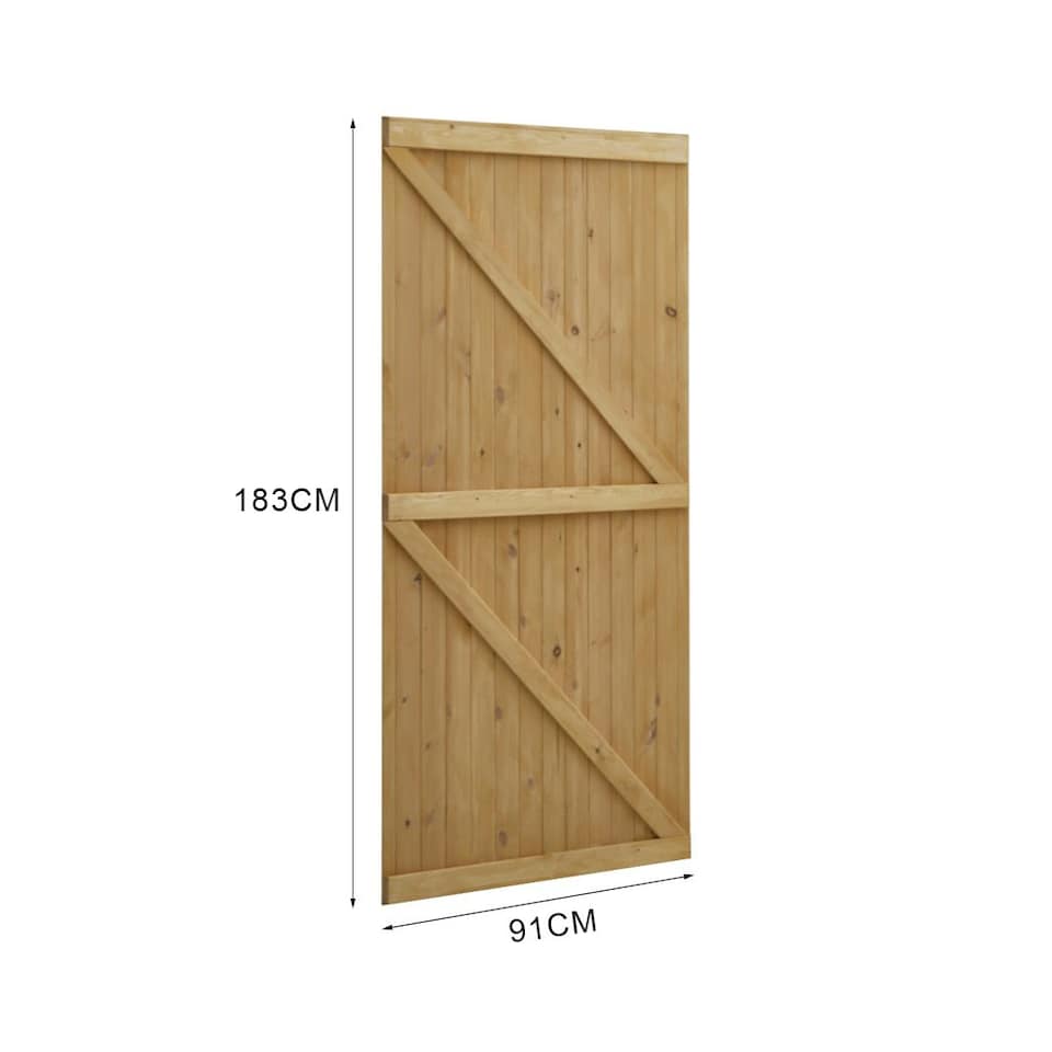 image 1 of Living and Home Pine Wood Garden Gate with Latch 183*91cm