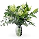 image 1 of White Lilies in Glass Vase Bouquet