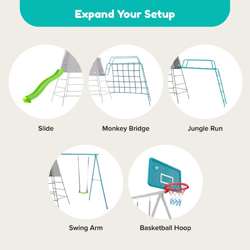 image 1 of TP Explorer Metal Climbing Frame Set & Ripple Slide