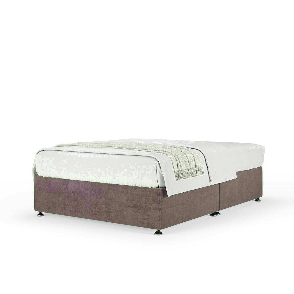 image 1 of Mauve Naples Velvet No Drawer Divan Base Double