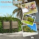 image 3 of Outsunny Folding Chairs Set of 2, Garden Chair with Armrest, Breathable Mesh Fabric Seat, Camping Sports Chairs for Adults, Mixed Brown | Brown | Mixed Brown