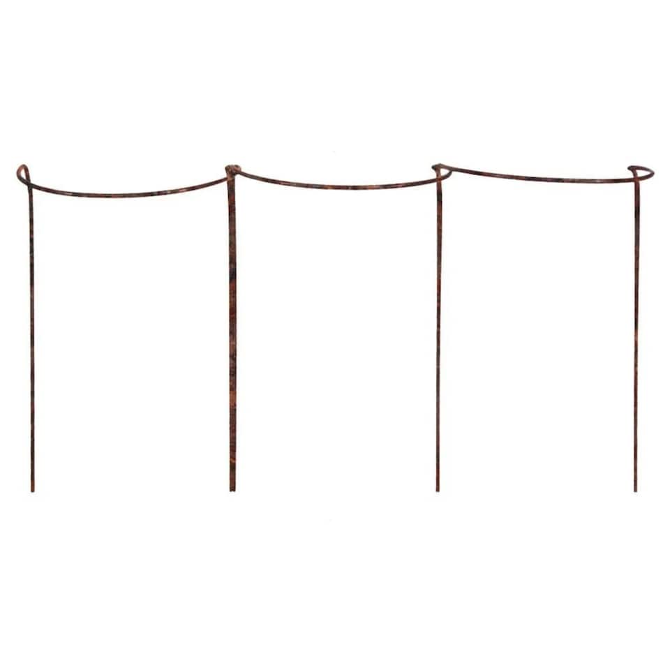 image 1 of Garden Pride Rusty Bow Plant Supports - Large Raw Steel Design To Rust Pack of 4