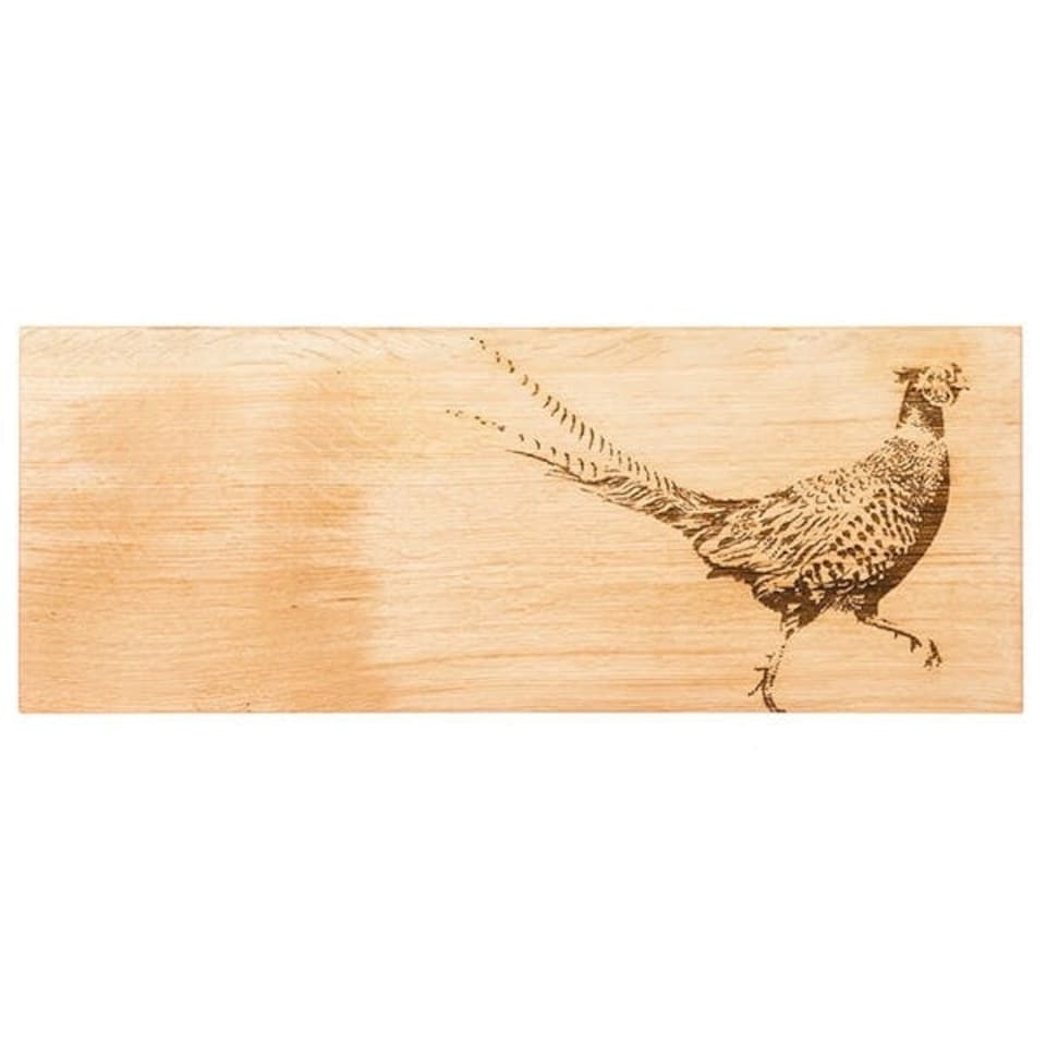 image 1 of The Just Slate Company Pheasant Large Oak Serving Board
