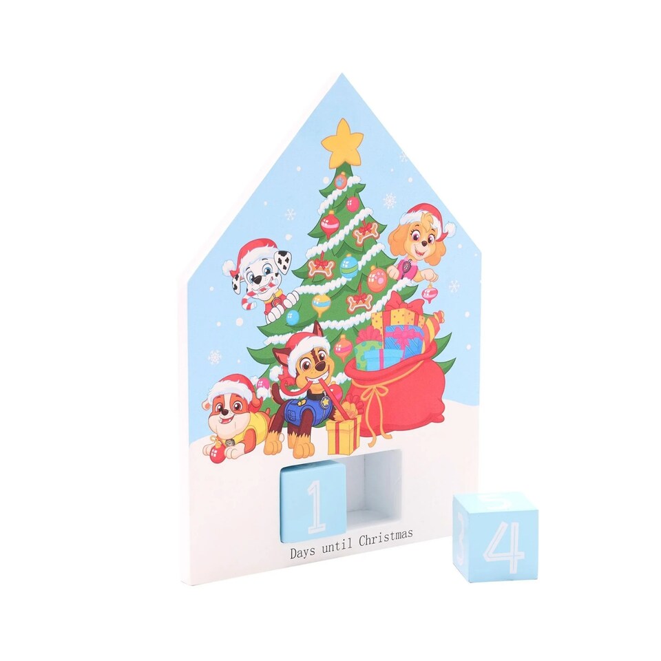 image 1 of Widdop Gifts Paw Patrol Christmas Countdown Wooden Calendar