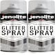 image 1 of Jenolite Multi-Surface Glitter Paint - Silver - 400ml Spray Can - 2-Pack