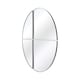 image 3 of The Quadrants - New Black XL Circular Metal Wall Mirror Made up of 4 Parts 70" X 70" (180 x 180CM) Black