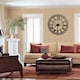 image 4 of Living and Home Metal Roman Numeral Wall Clock -  Large & Black