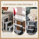 image 6 of PawHut Pet Stairs with 3-step Stair, Scratching Posts, Platforms, Toy Ball