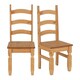 image 2 of Corona Dining Chair (Pack of 2) - L47 x W42 x H107 cm - Distressed Waxed Pine Brown