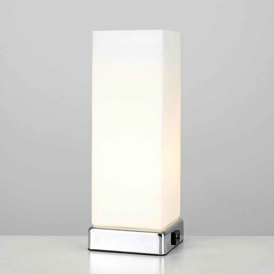 image 1 of ValueLights Lazio Pair of Silver Table Lamp Touch On/Off White