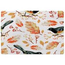 Birds & Leaves in Autumn (Rug) Orange | XL: 160x230cm