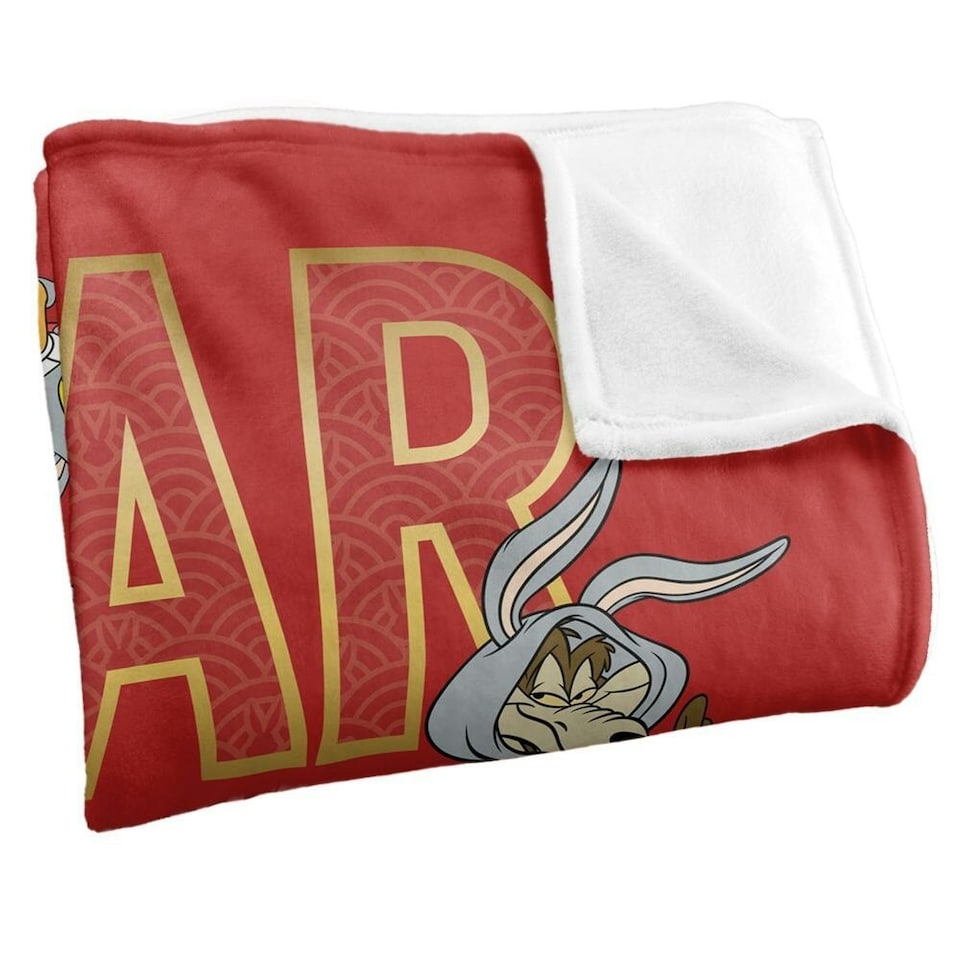 image 1 of Looney Tunes Year Of The Rabbit Chinese New Year Blanket - Multicoloured - One Size