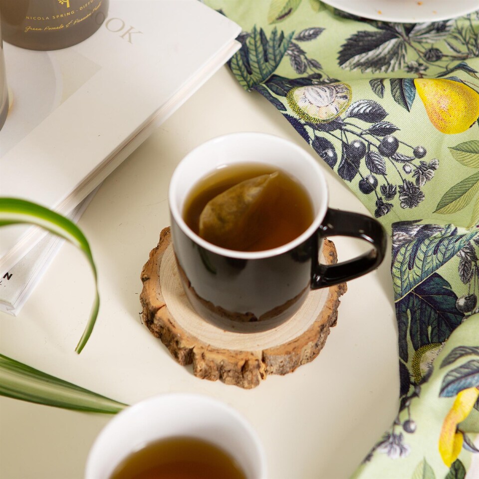 image 1 of Argon Tableware Coloured Coffee Mugs - 350ml - Black - Pack of 2 | Black | Black | 2