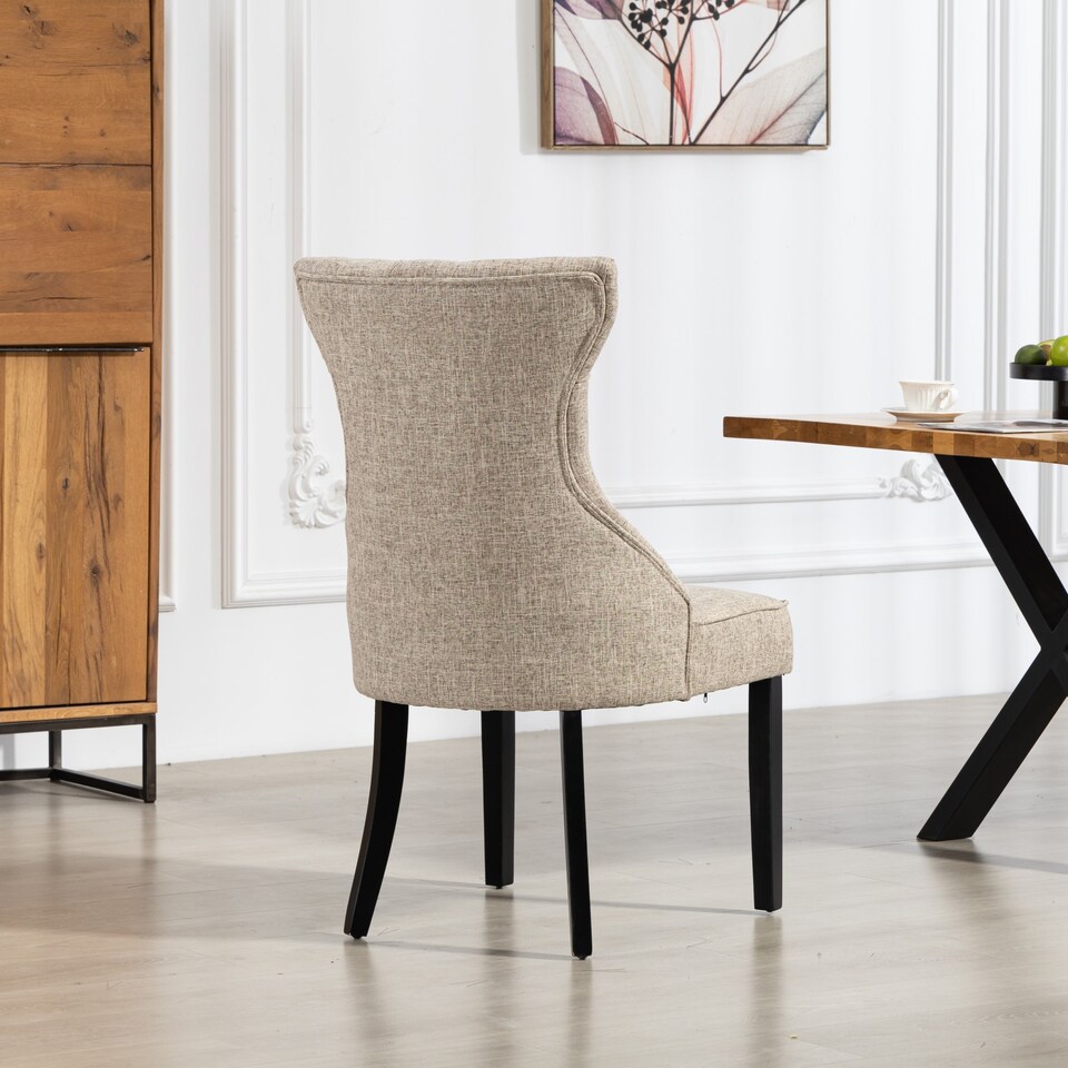 image 1 of Lurano Fabric Dining Chairs - Set of 2