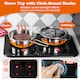 image 5 of COSTWAY Pretend Play Kitchen Kids Wooden Toy Set Kitchen Accessory Playset Grey