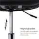 image 5 of Yaheetech Height Adjustable Modern Round Back Chair | Black