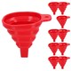 image 1 of Silicone Flexible Mini Collapsible Folding Foldable Funnel -40c – 230c Kitchen 10pk