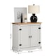 image 2 of Mercers Furniture Corona White 2 Door Cupboard Small Sideboard Solid Wood Pine Wooden with Mexican Styling