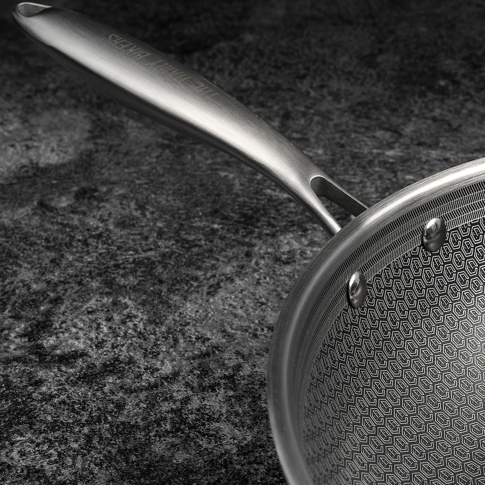 image 1 of Hairy Bikers 30cm Non Stick Wok Pan with HexGuard™ Stainless Steel Tri Ply Coating