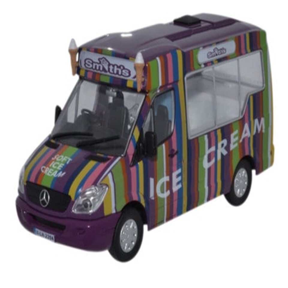 Oxford Diecast Whitby Mondial Mercedes Ice Cream Van Smiths
