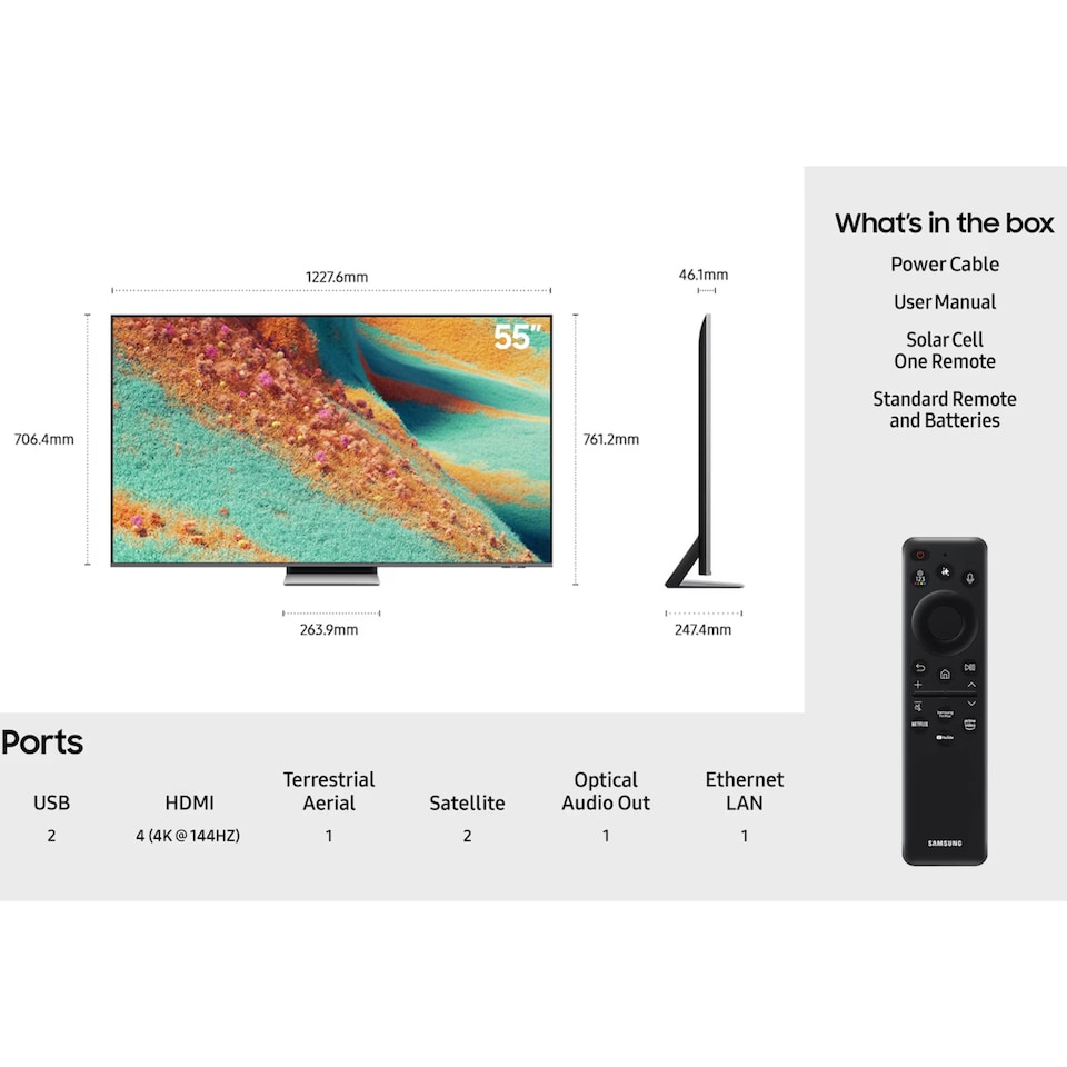 image 1 of Samsung QE55QN85F 55" QN85F Neo QLED 4K Mini LED Vision AI Smart TV 2025