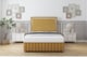 image 1 of Sloomy Boston Chrome Mustard Plush Divan Bed With Mattress 2 Drawers Right Side With 26" Strutted Headboard & 12" Matching Footboard 6' Super King | Gold | Mustard | Super King | 1