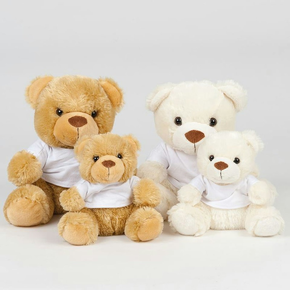 image 1 of Mumbles Childrens/Kids Plush Teddy Bear In A T-Shirt - Brown - S