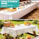 image 8 of Disposable Plastic Table Cover, Table Liner - 54" x 72"