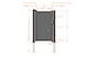 image 2 of Pedestrian Gate 1000x1800mm Grey - Vertical Solid Infill and Flat Top | Grey | 1