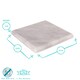 image 4 of Argon Tableware 12pc White Marble Placemats & Square Coasters Set - Table Mats Place Mats and Coasters Kitchen Mats White