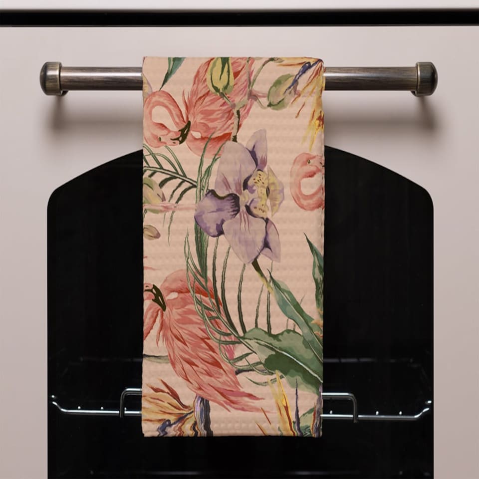 image 1 of Tropical Flamingo (Kitchen Towel)