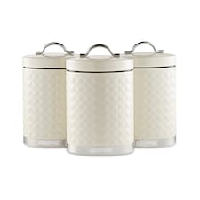 GEEPAS 3-Piece Tea Coffee Sugar Canisters Set