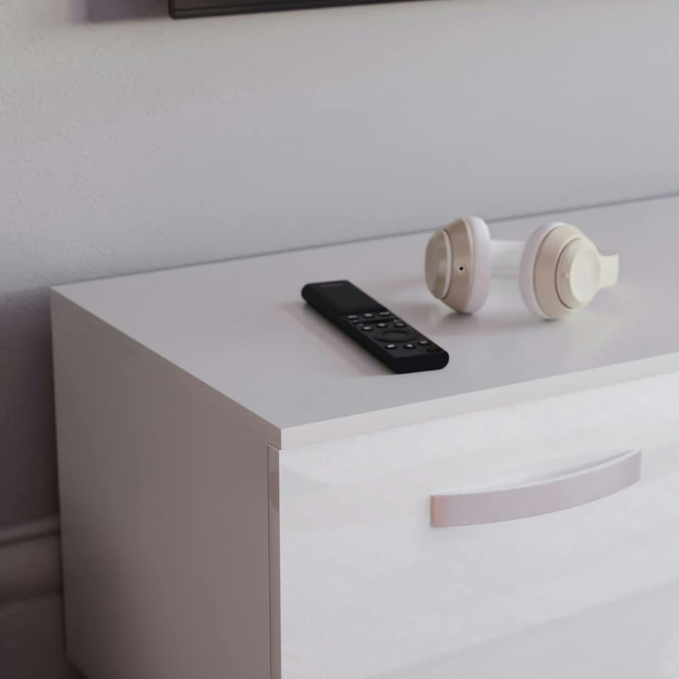image 1 of Vida Designs Cosmo 2 Door LED TV Unit Entertainment Stand, 140cm, White