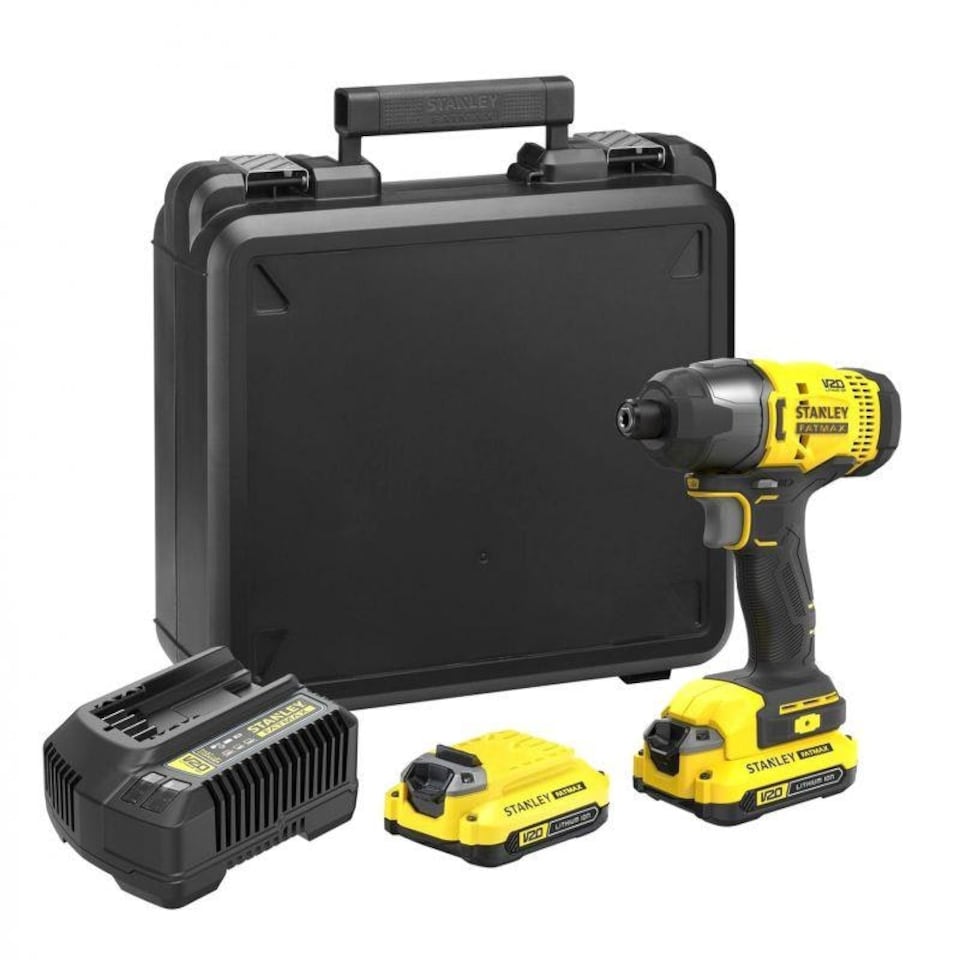 image 1 of Stanley Fatmax SFMCF800C2K-GB 18V Li-Ion Impact Driver 2 x 1.5ah Batteries + Case