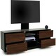 image 6 of Centurion Supports AVITUS Gloss Black with 4-Walnut Drawers for up to 65" LED/LCD/Plasma TV Stand with Mounting Arm Black
