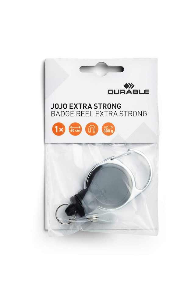 image 1 of Durable Extra Strong Retractable Clip Badge Reels for ID & Keys | Black