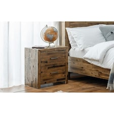 Rustic Oak Bedside Drawers - 2 Drawers