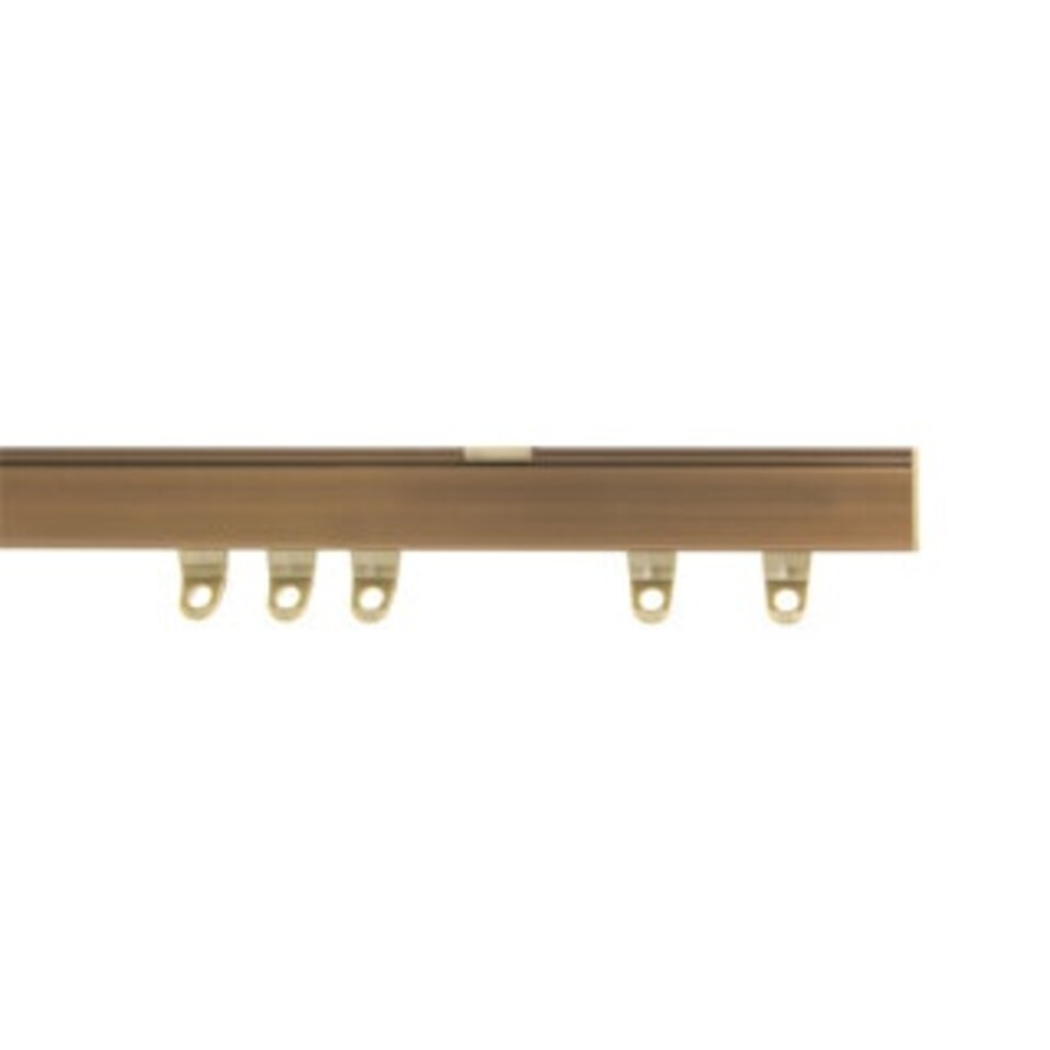 image 1 of 150cm Antique Brass Fineline Aluminium Curtain Track Bronze | Bronze