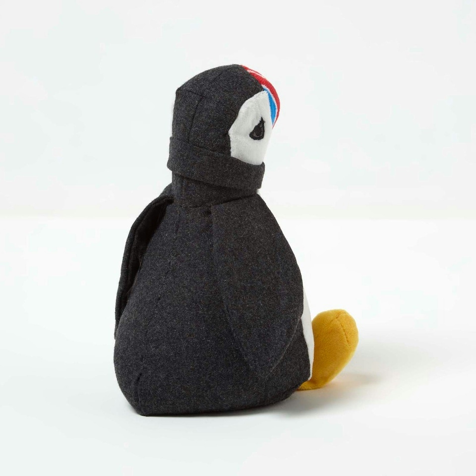 image 1 of Homescapes Luxury Fabric Puffin Doorstop