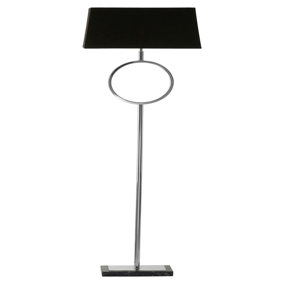 image 1 of Interiors by Premier Floor Lamp with Stone Base Black