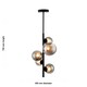 image 6 of Set of 2 Cole - Black with Smoke Glass 5 Light Ceiling Pendants