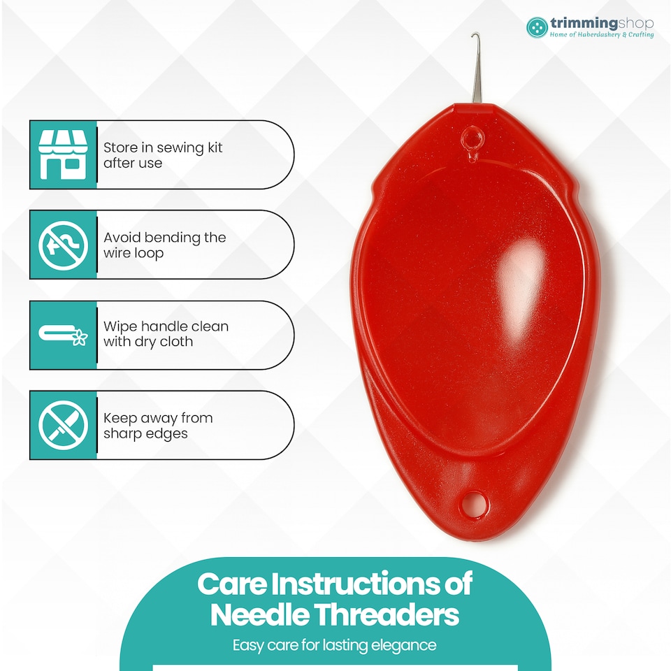 image 1 of Needle Threader With Plastic Handle Multicolour - 10pcs