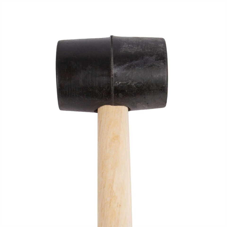 image 1 of Blackspur Rubber Mallet with Wooden Handle - 16oz
