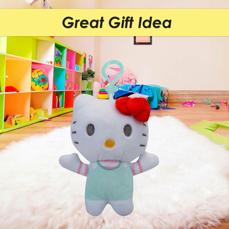 image 1 of Hello Kitty Soft Toy Plush Blue Cute Character Plush Huggable Cuddly 12cm Blue