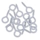 image 1 of Screw Eye Hooks Fasteners Picture Curtain Hanger 8mm Hook 30mm Length 14pc