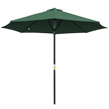 Outsunny Outdoor Market Table 3(m) Parasol Umbrella Sun Shade with 8 Ribs, Green