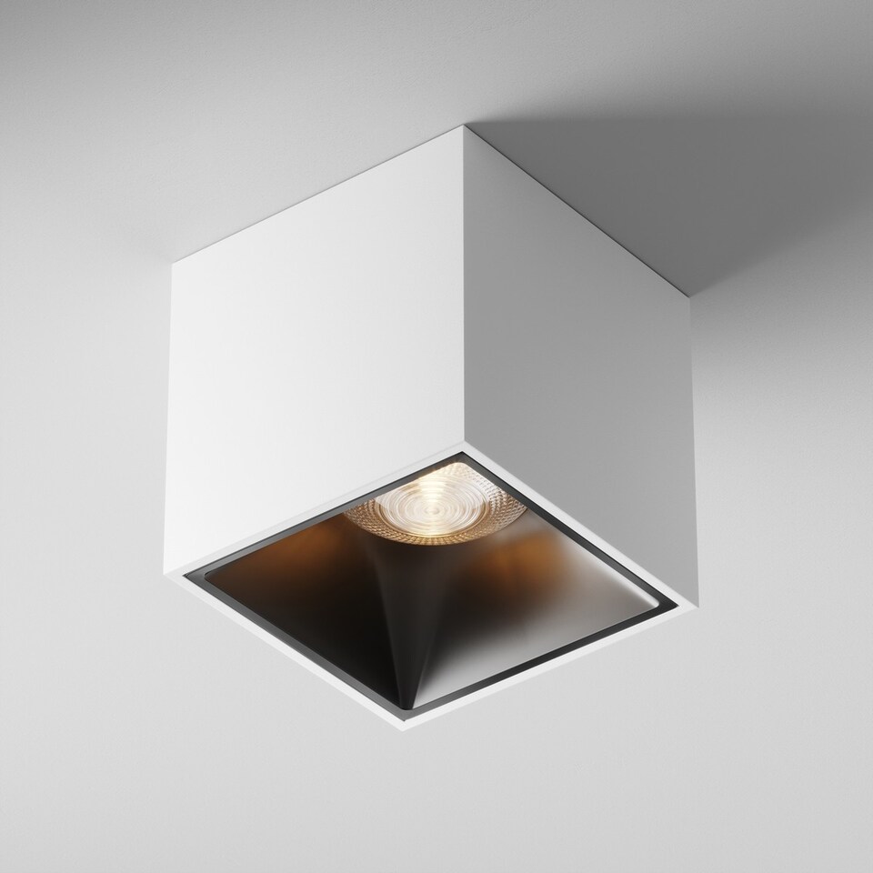 image 1 of Maytoni Alfa LED Square Dimmable Surface Mounted Downlight White 3000K