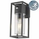 image 2 of Hale - Black Motion Sensor Outdoor Wall Light | Black | Clear | 1