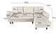 image 9 of Sienna 3 Seater Left Hand Facing Storage Sofa Bed in Grey, Silver or Beige | Cream | One Size